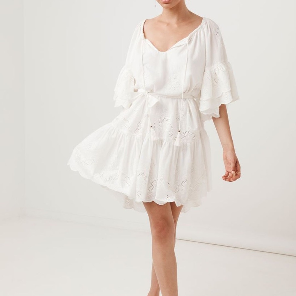 Spell Broderie Angelaise Frill Smock Dress